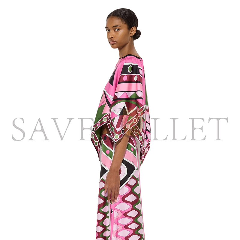 PUCCI VIVARA PRINT CAPE BLOUSE 5URM985U816P23